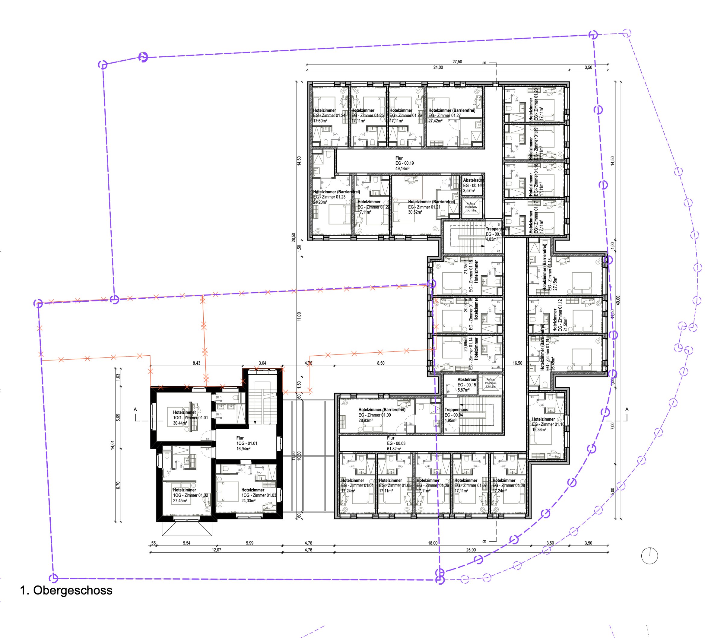 Leverkusen – Grundriss 1. Obergeschoss