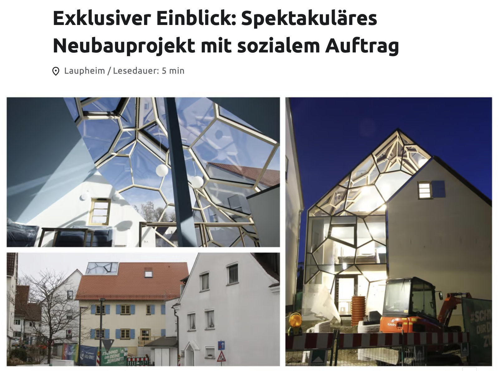 Bronner Haus in der Süddeutschen Zeitung