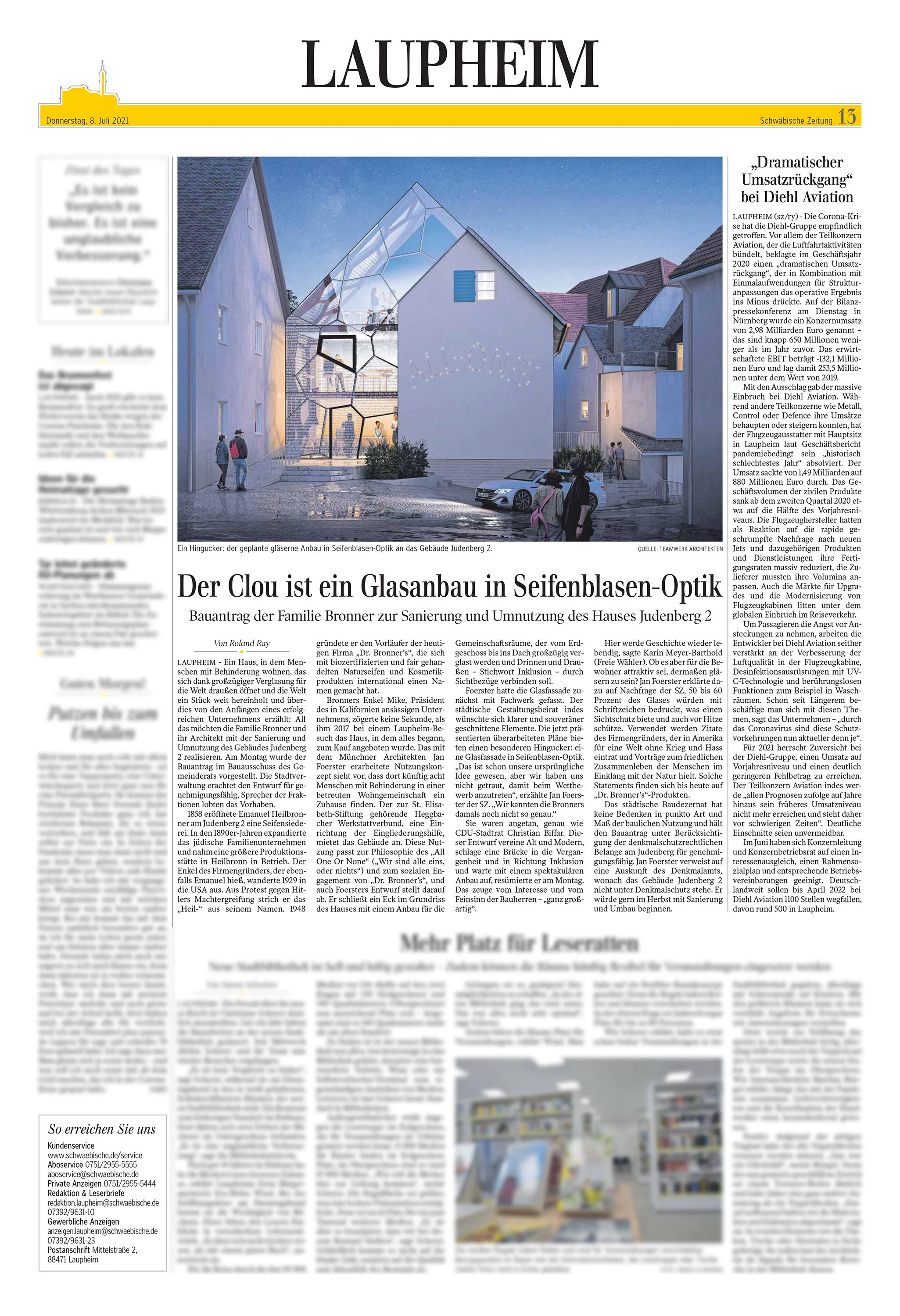 BRO – Veröffentlichung in der Schwäbischen Zeitung (2021)