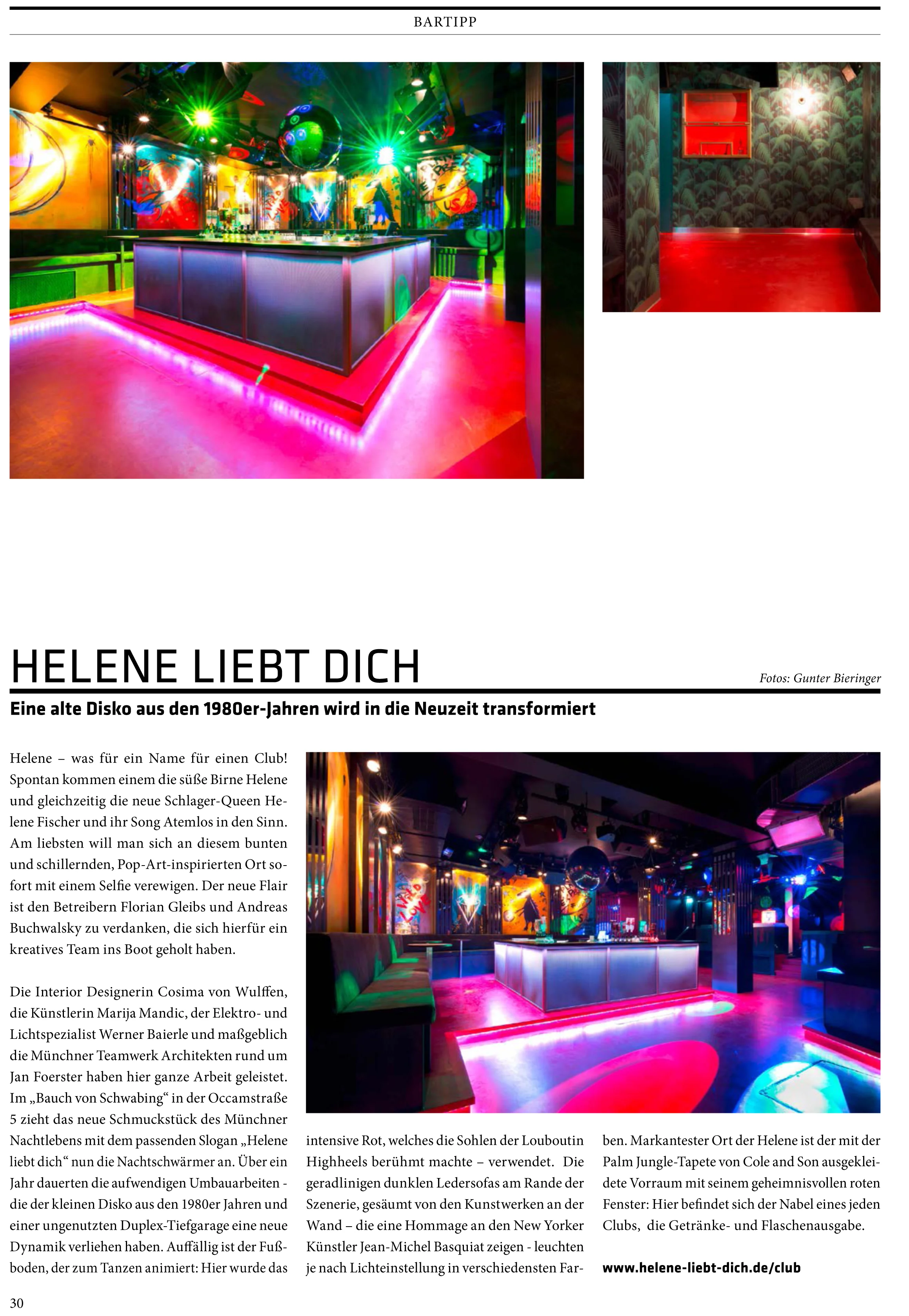 Veröffentlichung im CUBE Magazin – Club Occamstraße