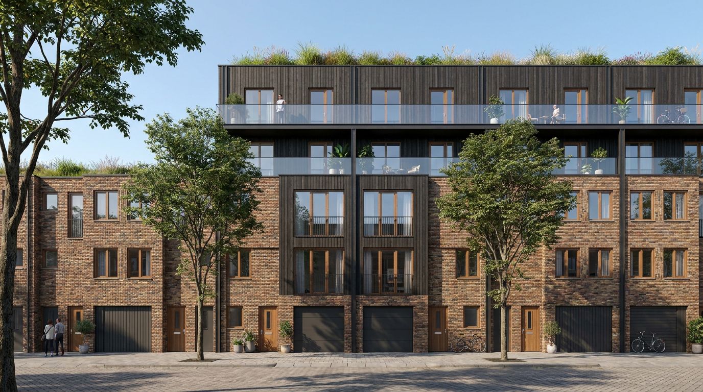Aufstockung Reihenhausbebauung Berlin Friedrichshain