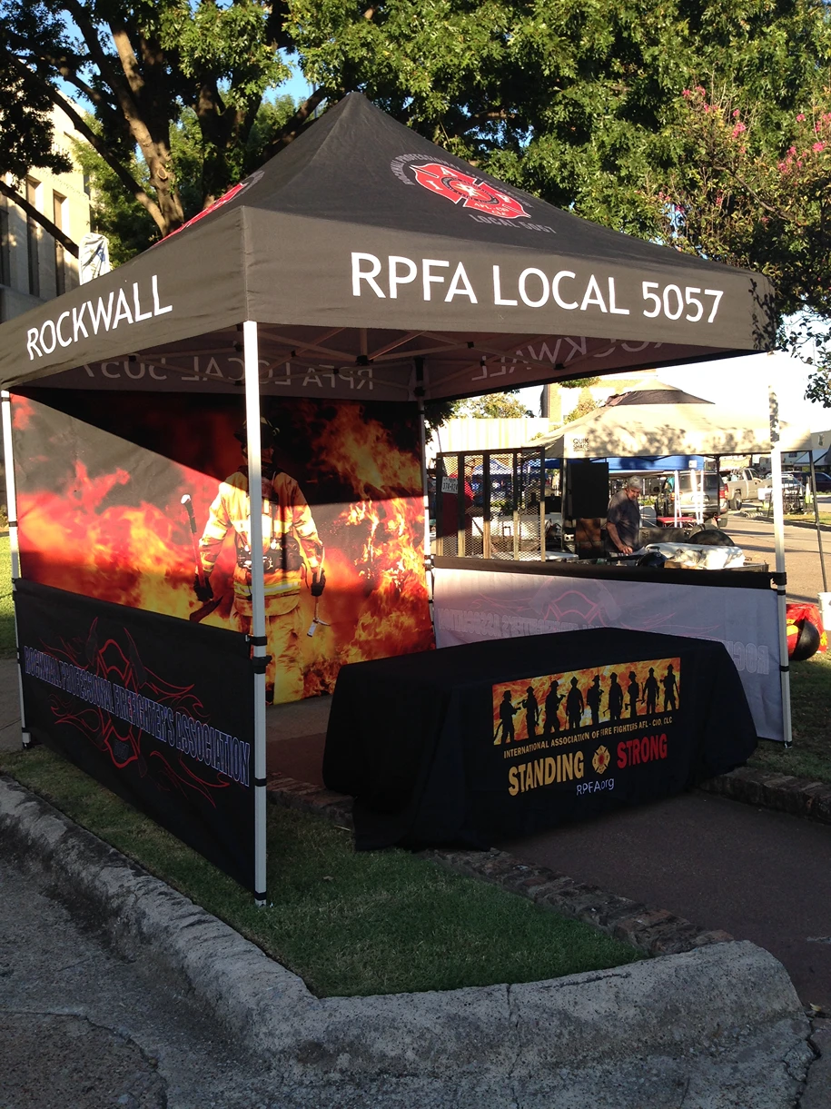 RPFA Local 5057 canopy tent at a Rockwall community event