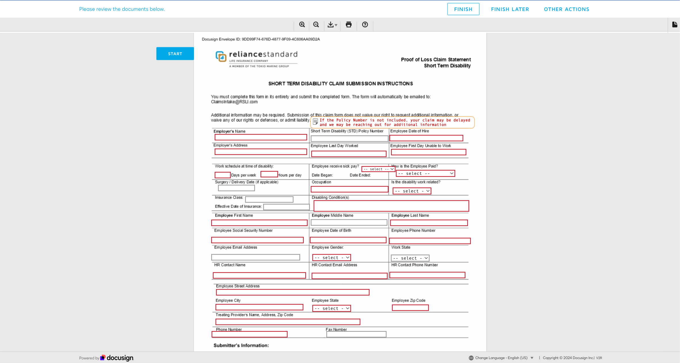 Step 1 in original claims process
