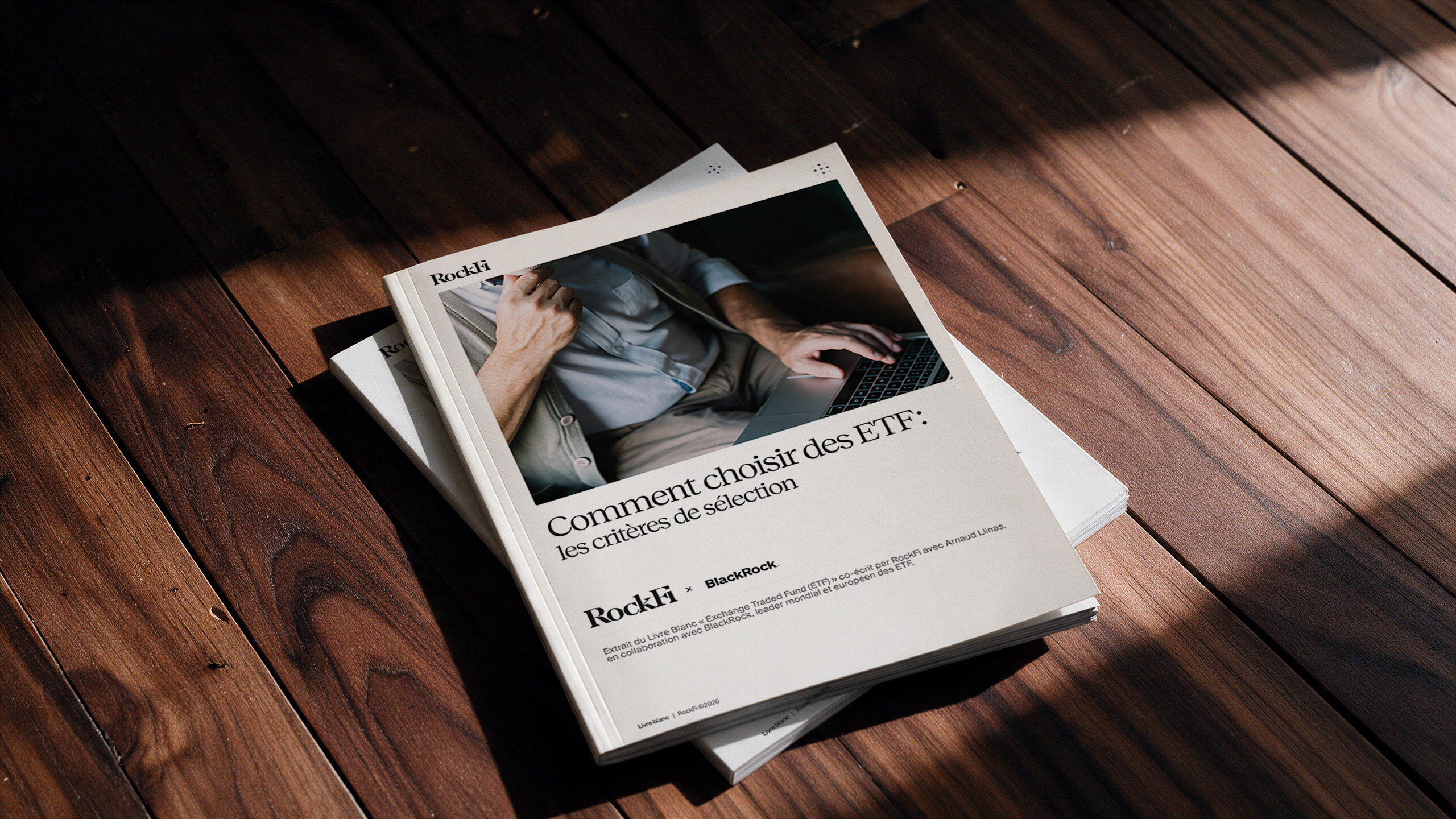 Cover of the RockFi guide “How to choose ETFs: the selection criteria”
