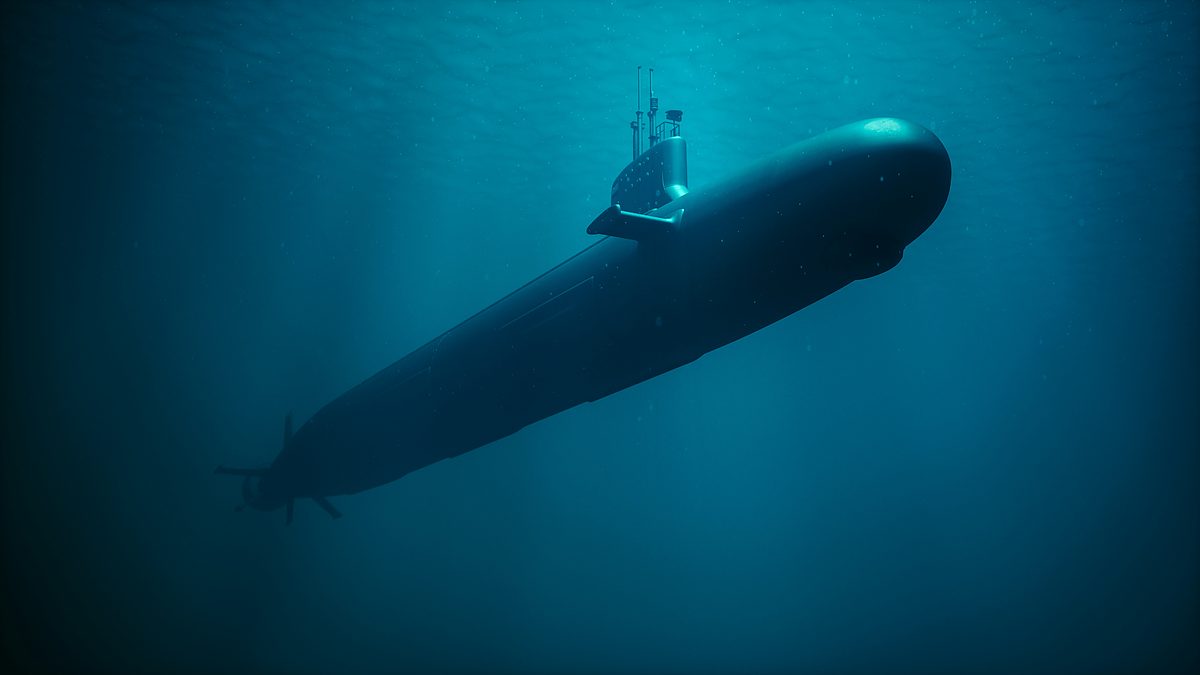 Submarine underwater