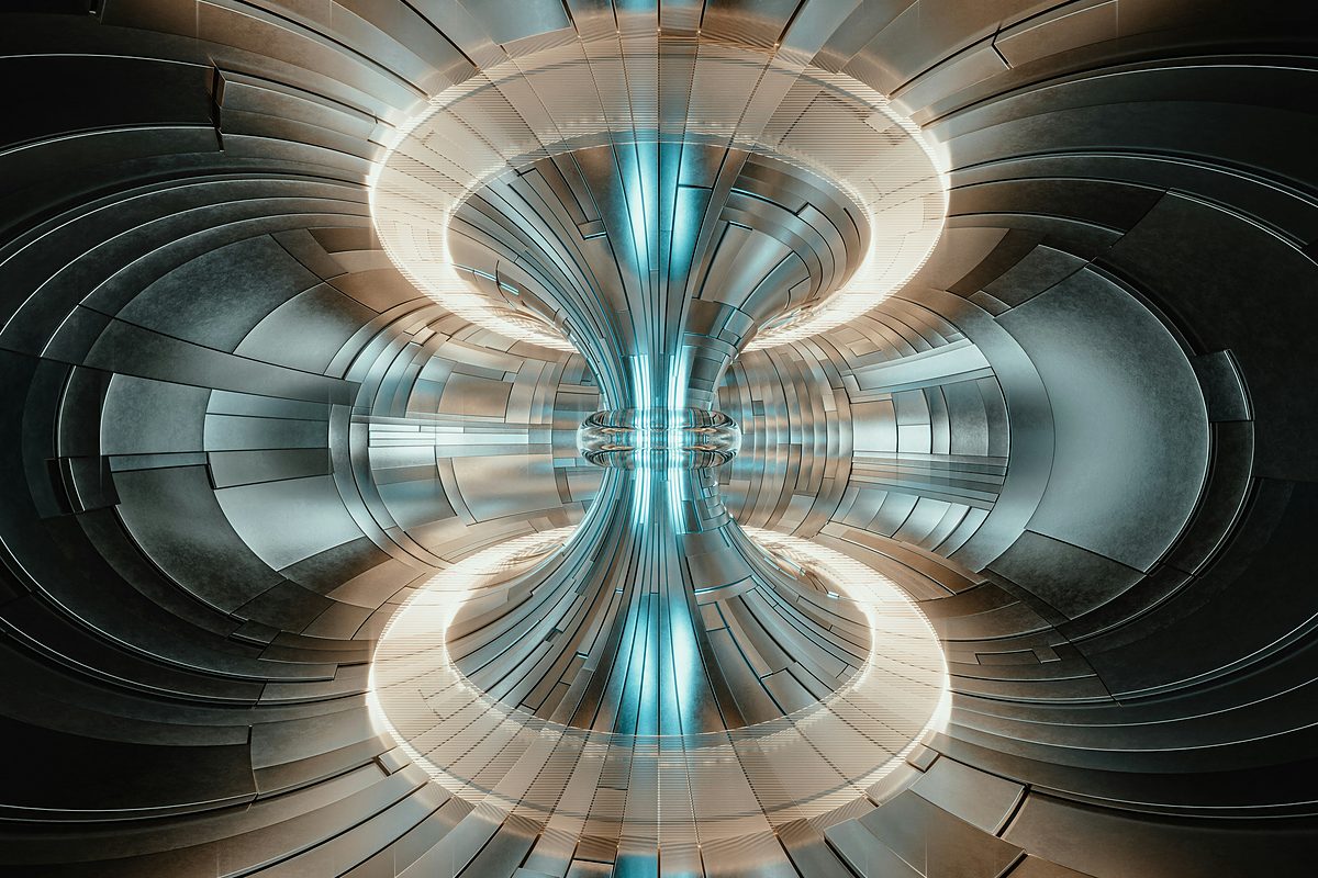 Interior of a fusion reactor