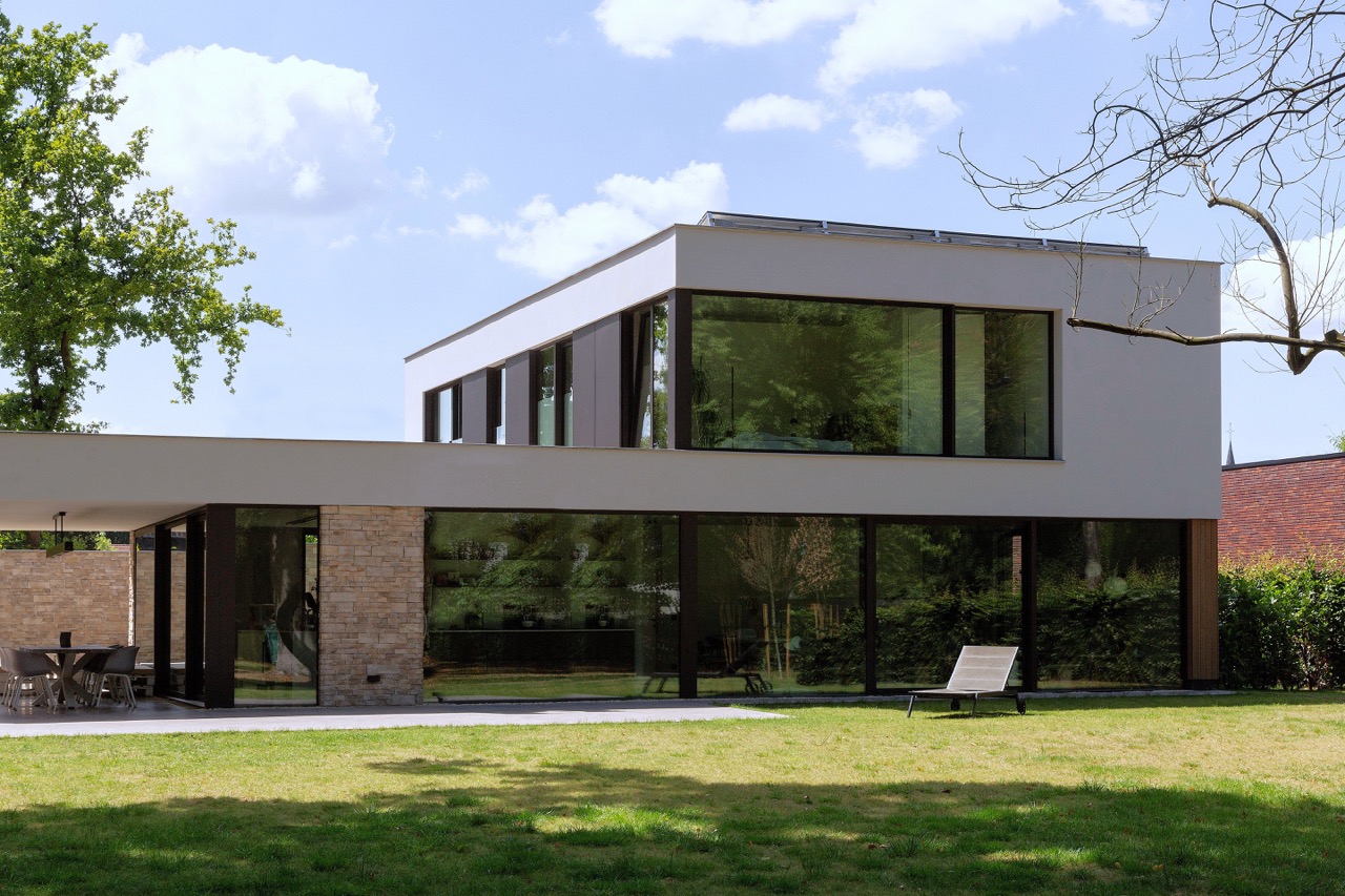 Villa-uitstraling in beton