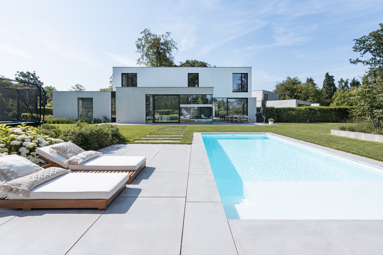 Villa-uitstraling in beton