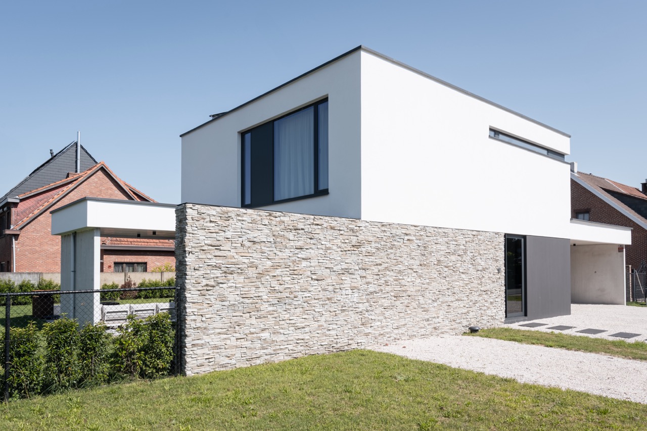 Villa-uitstraling in beton