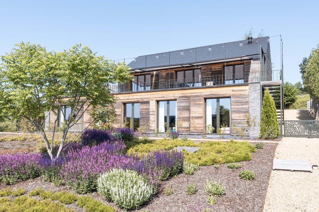 Villa-uitstraling in beton