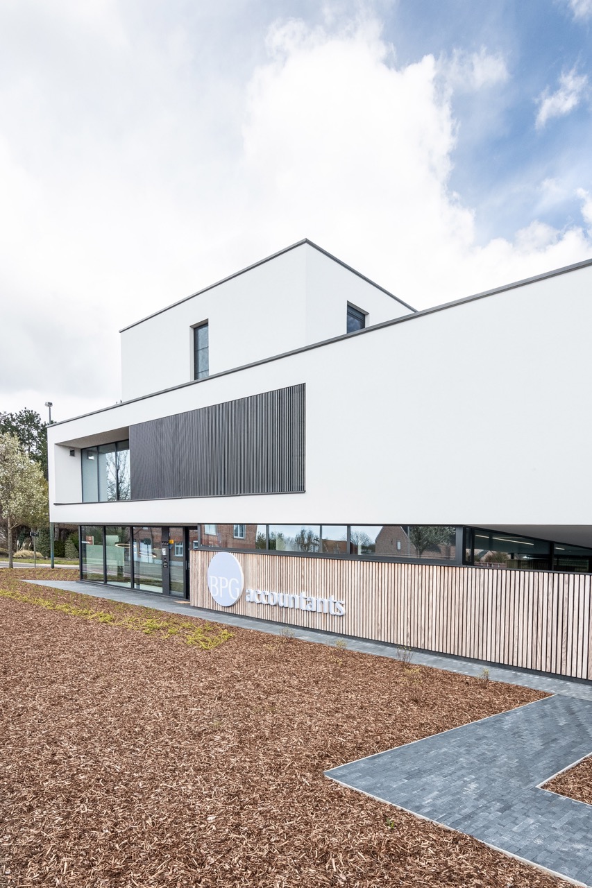 Villa-uitstraling in beton