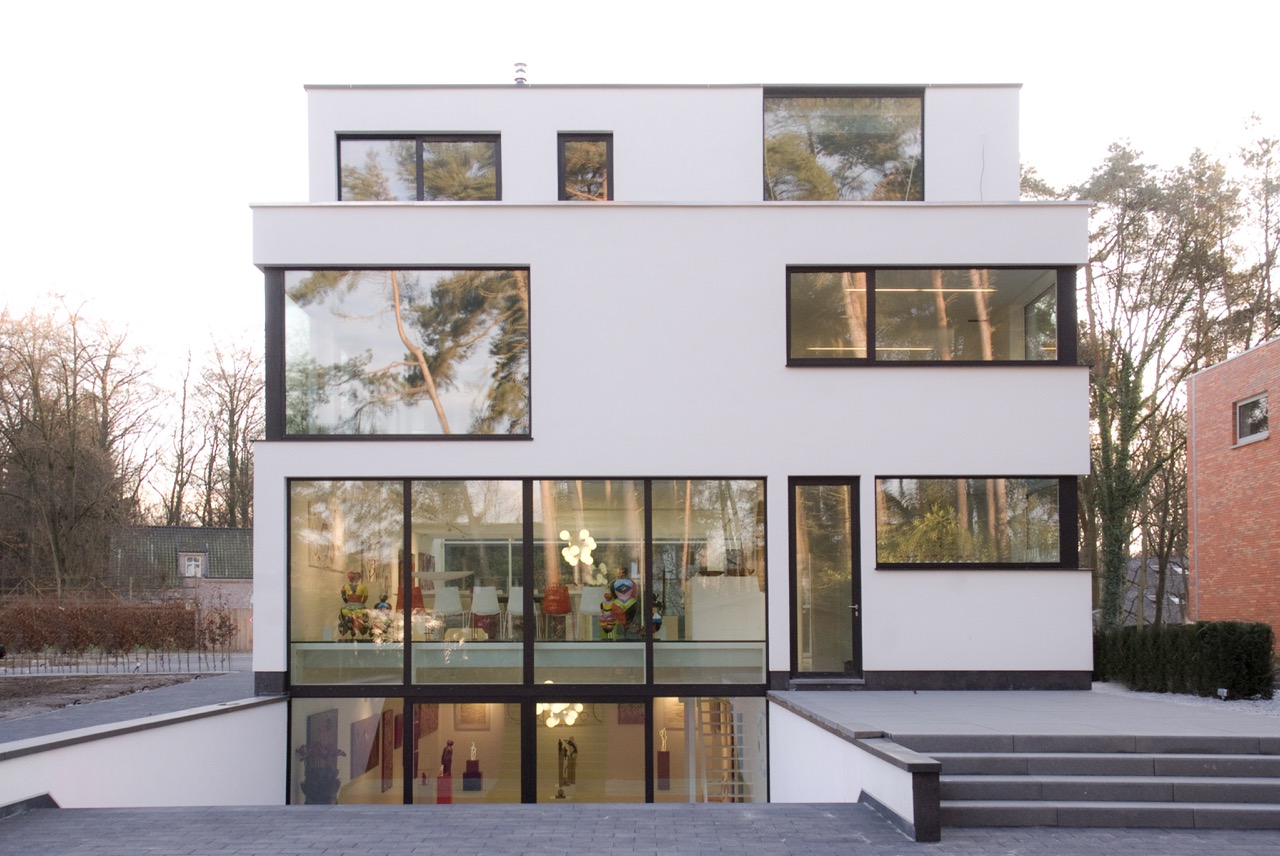 Villa-uitstraling in beton