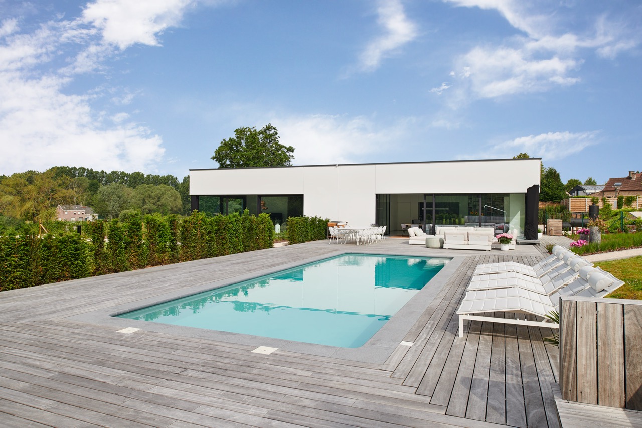 Villa-uitstraling in beton