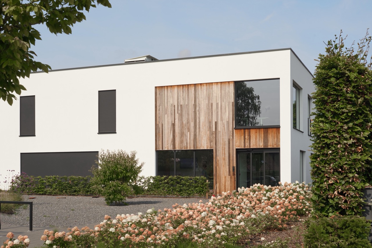 Villa-uitstraling in beton
