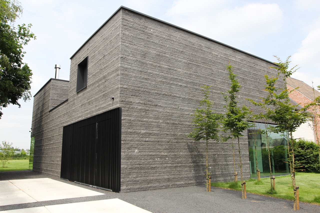 Villa-uitstraling in beton