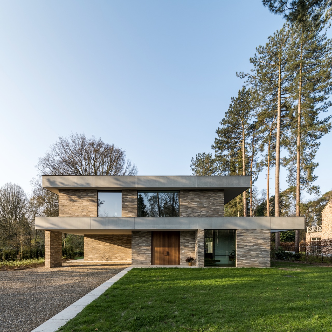 Villa-uitstraling in beton