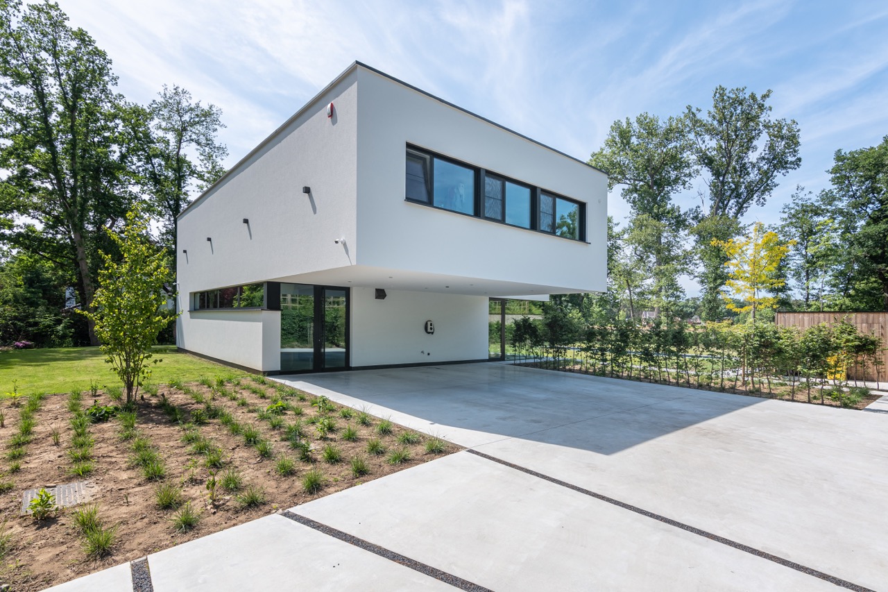 Villa-uitstraling in beton