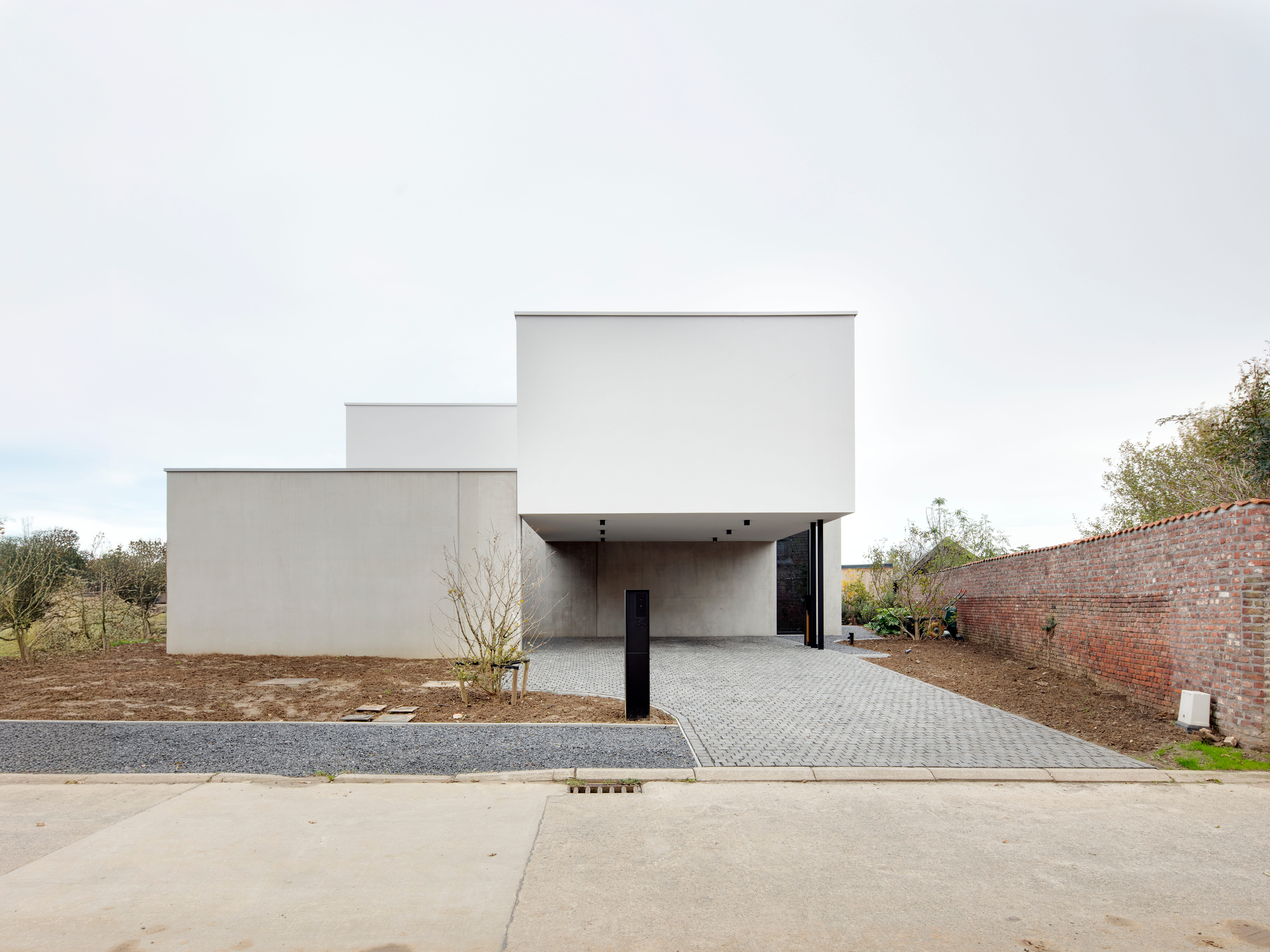 Villa-uitstraling in beton