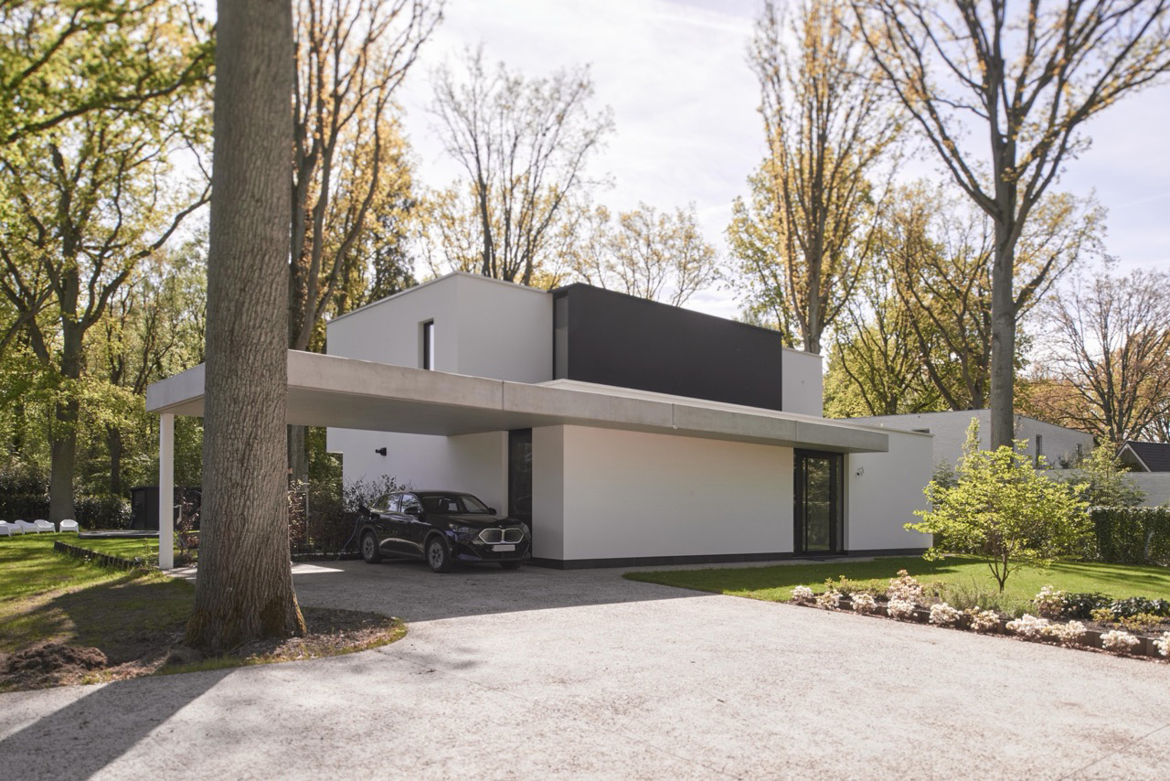 Villa-uitstraling in beton