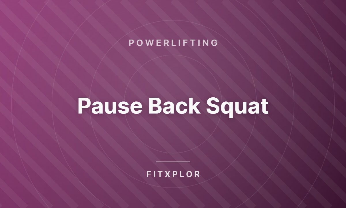 Pause Back Squat