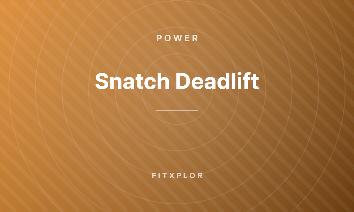 Snatch Deadlift