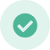 Check mark in a green circle border