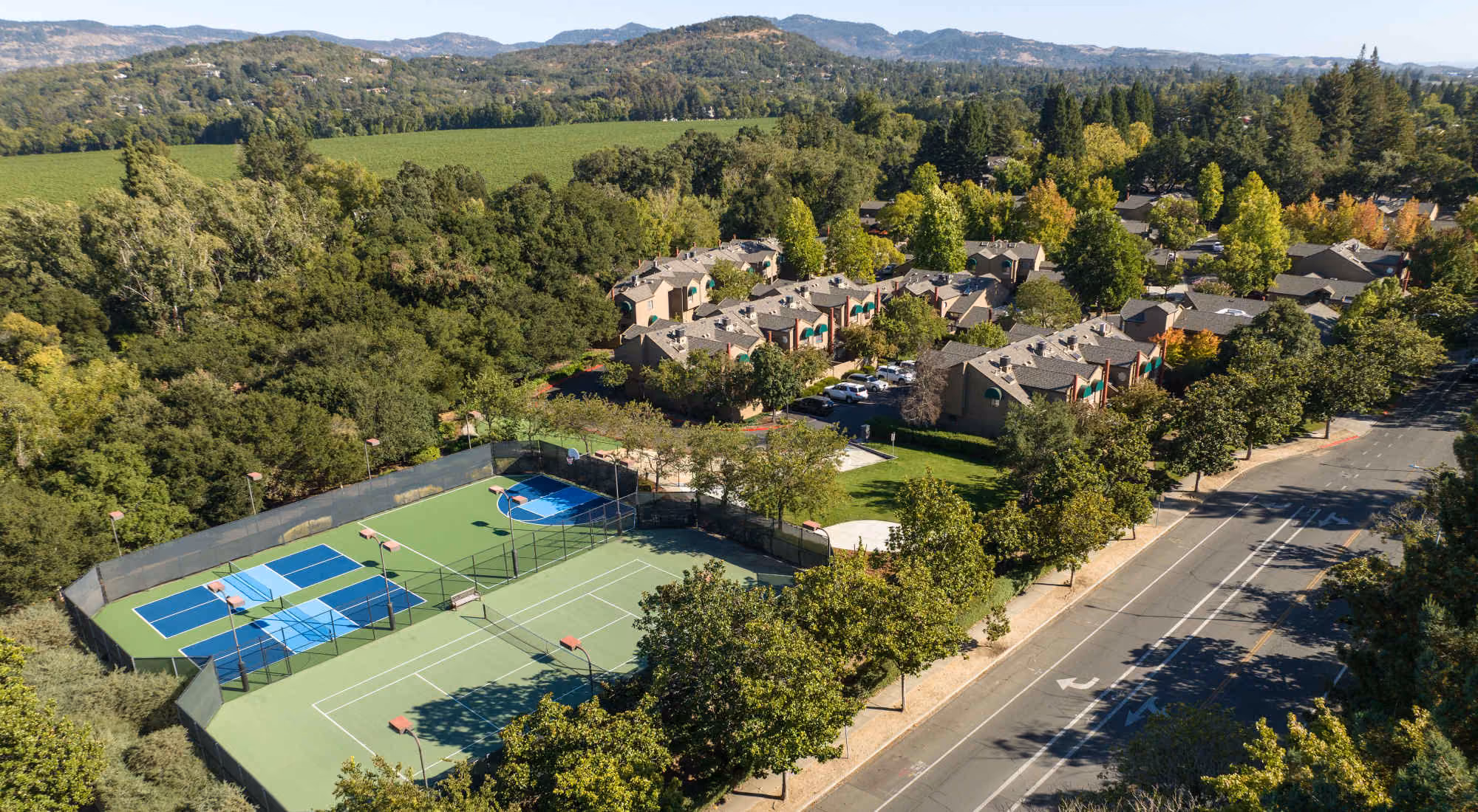 Aerial view of property