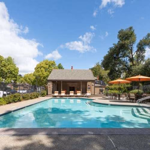 Pool with lounge chairs