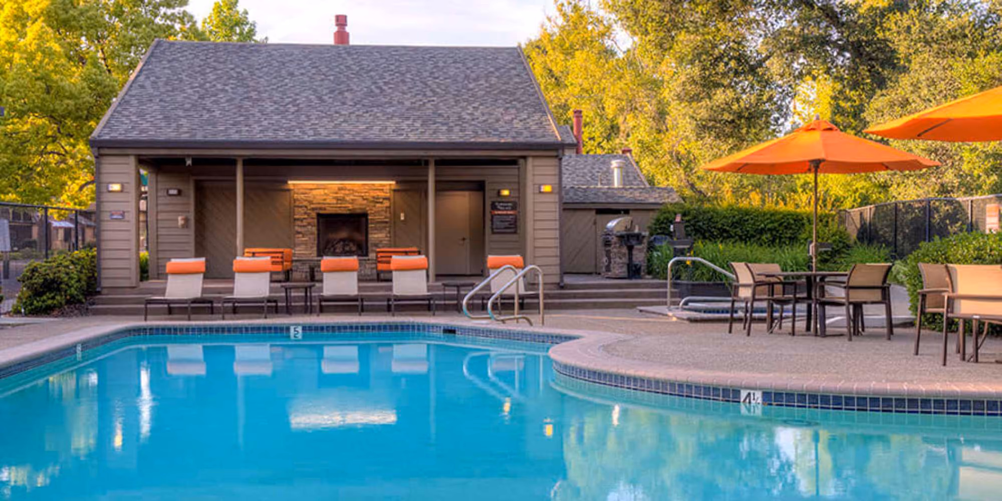 Pool with lounge chairs