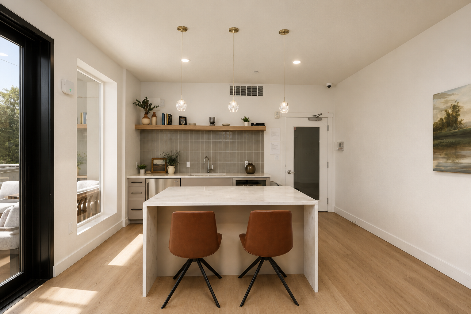 Kitchen with island