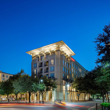 Dallas/Plano Marriott at Legacy Town Center at dusk