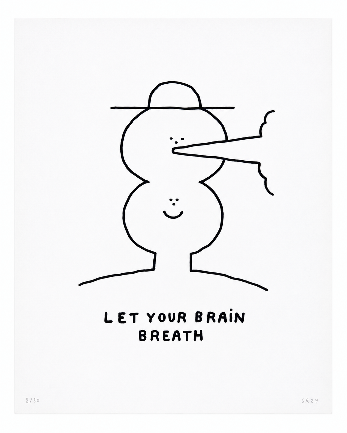 Let Your Brain Breath — Samuel Eckert, sérigraphie, 2020