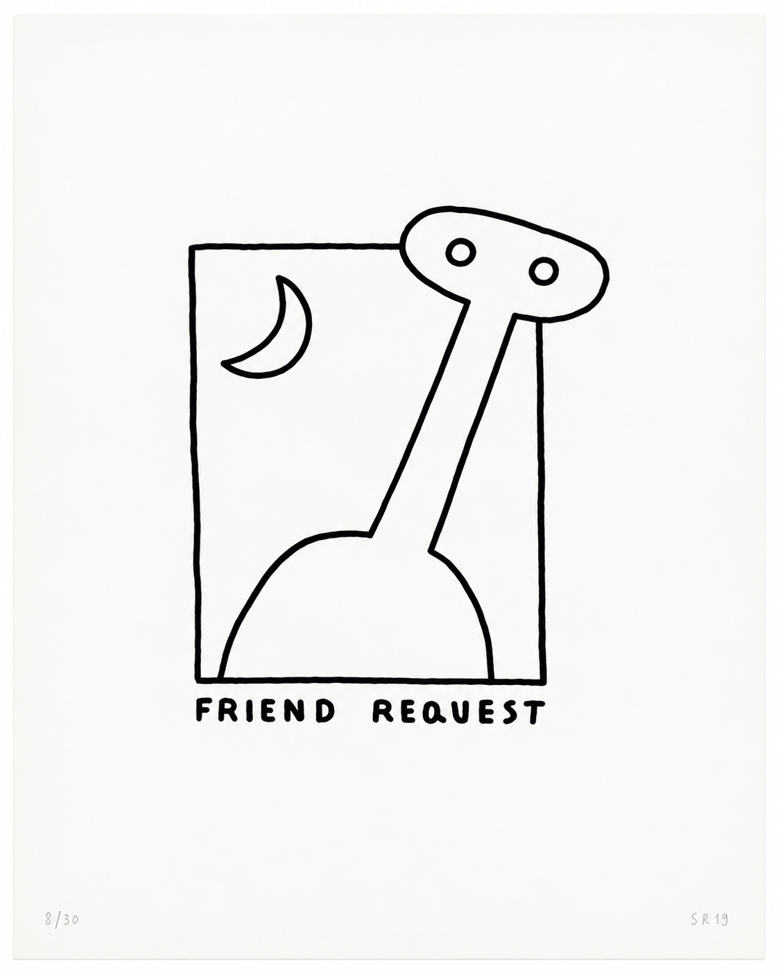 Friend Request — Samuel Eckert, sérigraphie, 2020