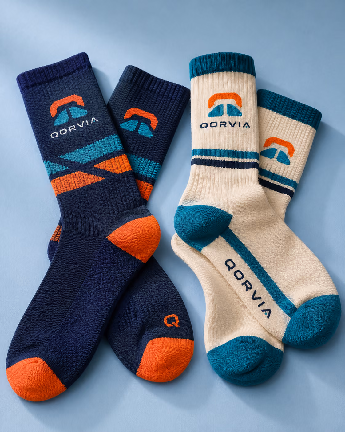 Pair of branded crew socks