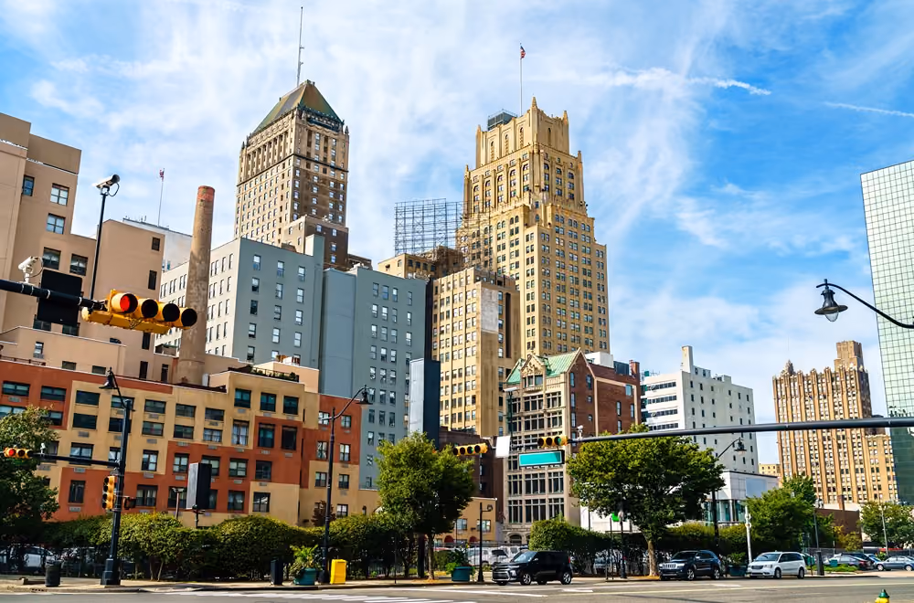 New Jersey city skyline during the day