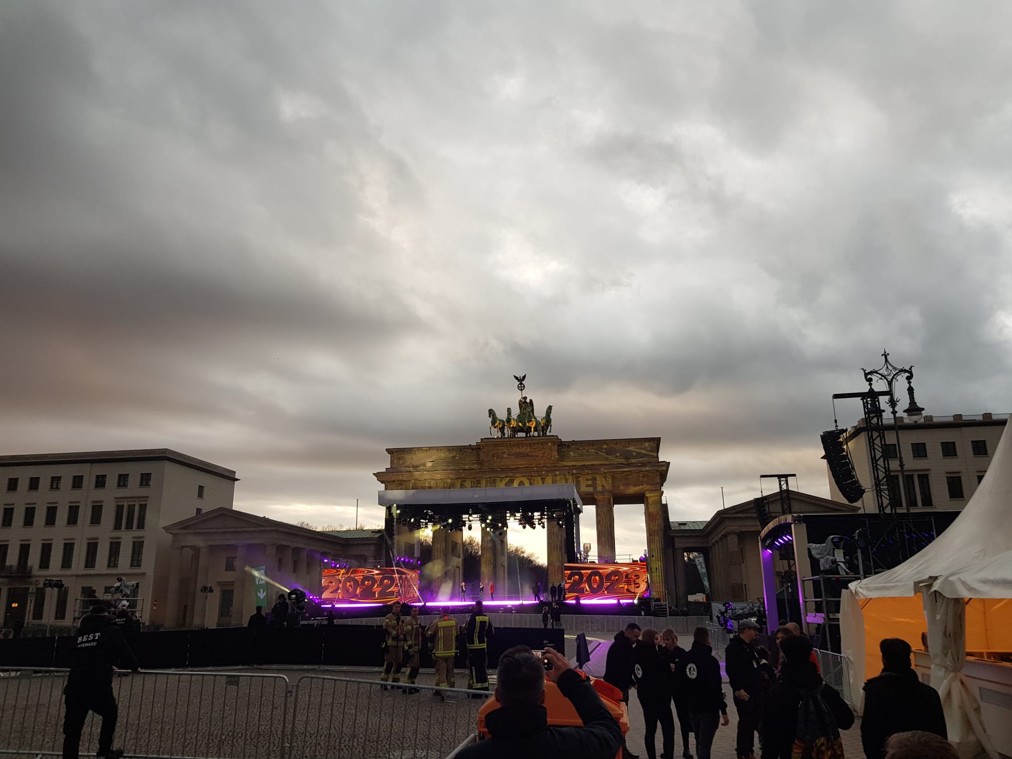 Einsatz der Teuto Sicherheit am Brandenburger Tor in Berlin