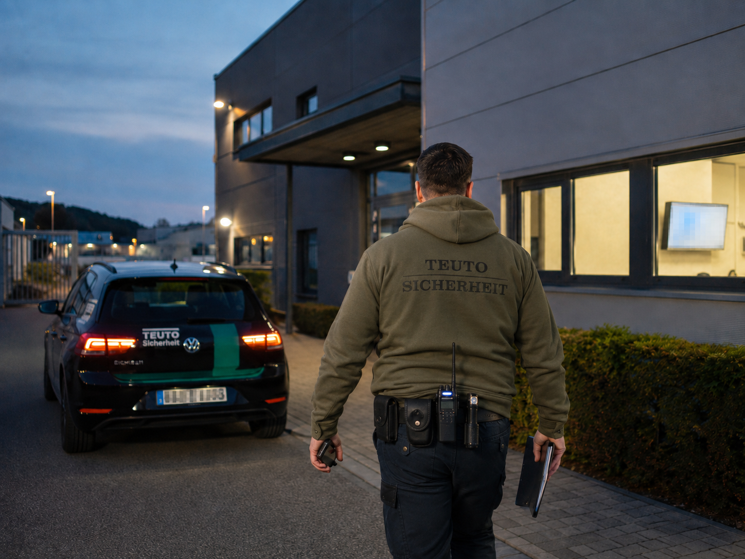 Werkschutzmitarbeiter der Teuto Sicherheit im Einsatz