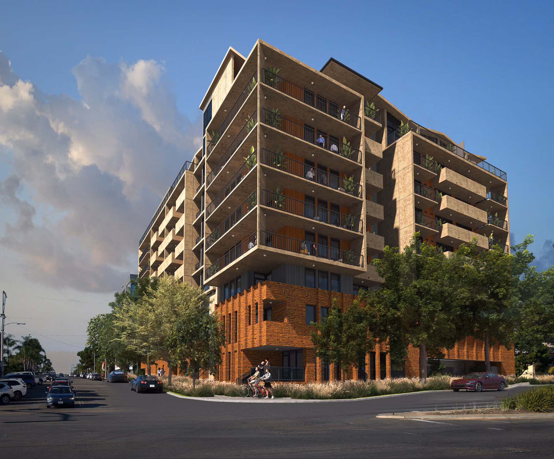 Architectural rendering of Maeve’s residences on Illinois Street in North Park
