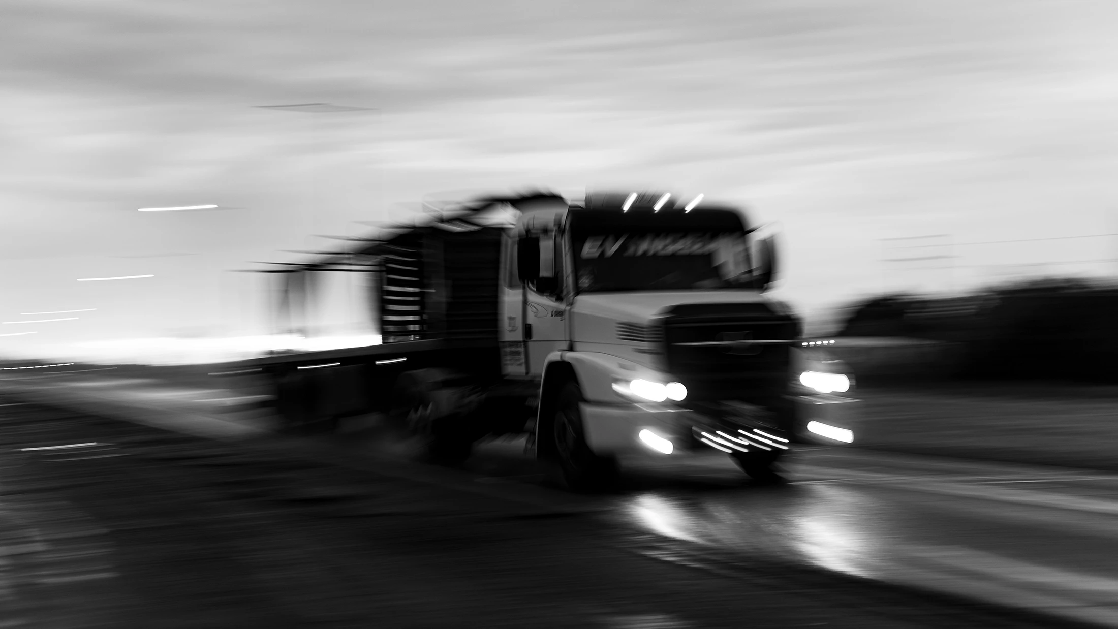 Fleet truck on the highway