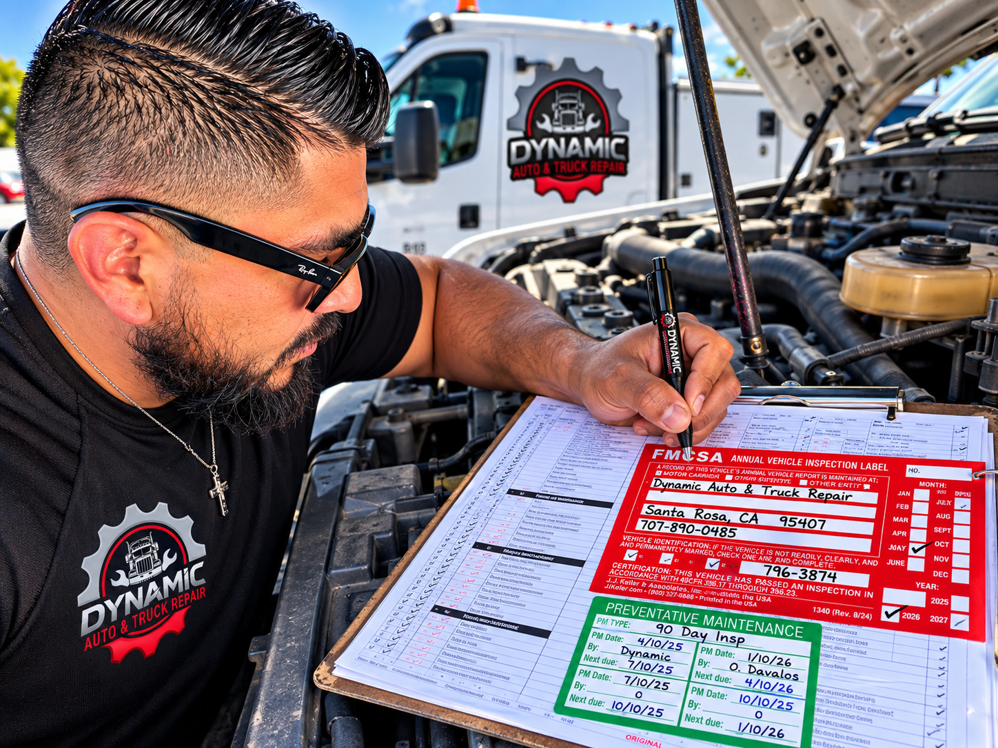 Mechanic providing DOT inspection in Santa Rosa, CA