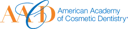 Logo of American Academy of Cosmetic Dentistry with stylized letters A, A, C, and D