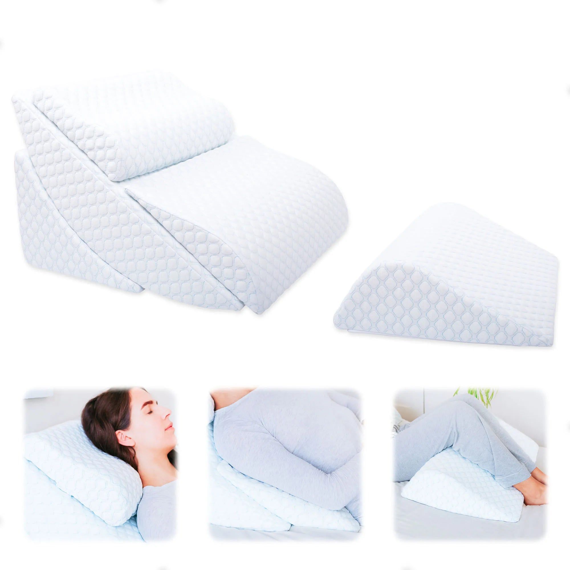 LENORA Adjustable Orthopedic Bed Wedge Pillow Set