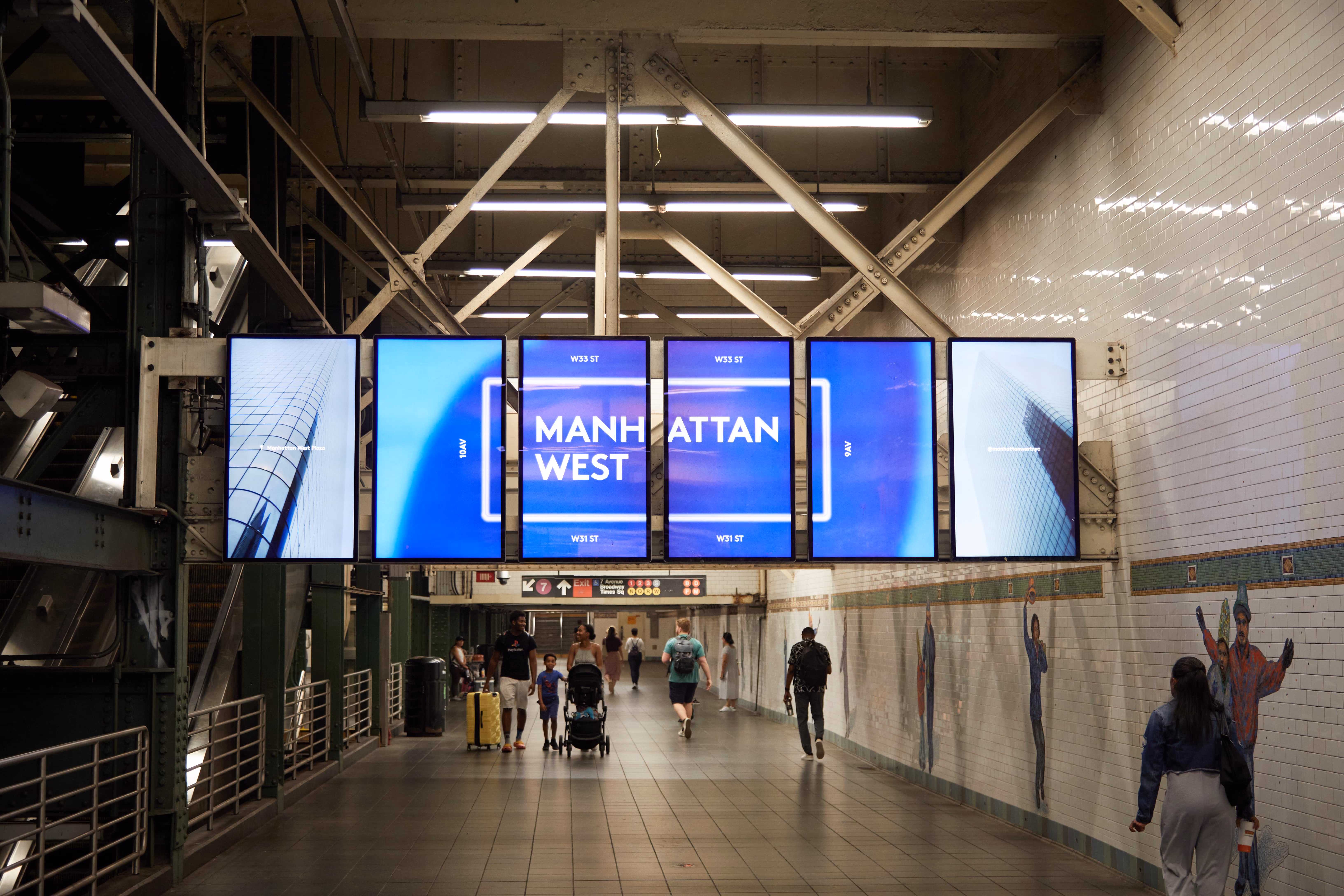 Screens with Manhattan West info