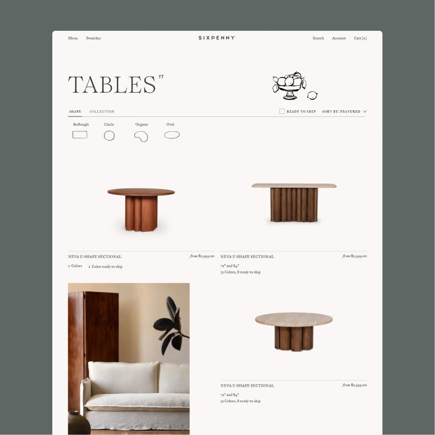 Sixpenny Story website page