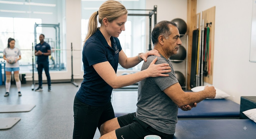 image of acupuncture specialist at work