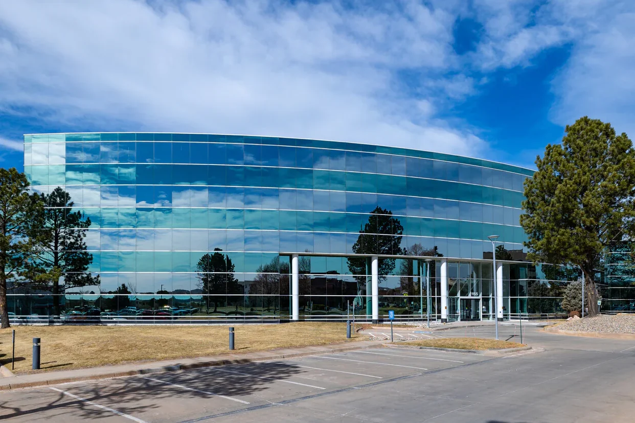 Look for the Regus signage on the building exterior, in Briargate off Kelly Johnson Blvd near the Air Force Academy.