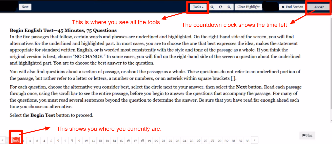 The digital ACT screen is aimed to improve your test-taking experience