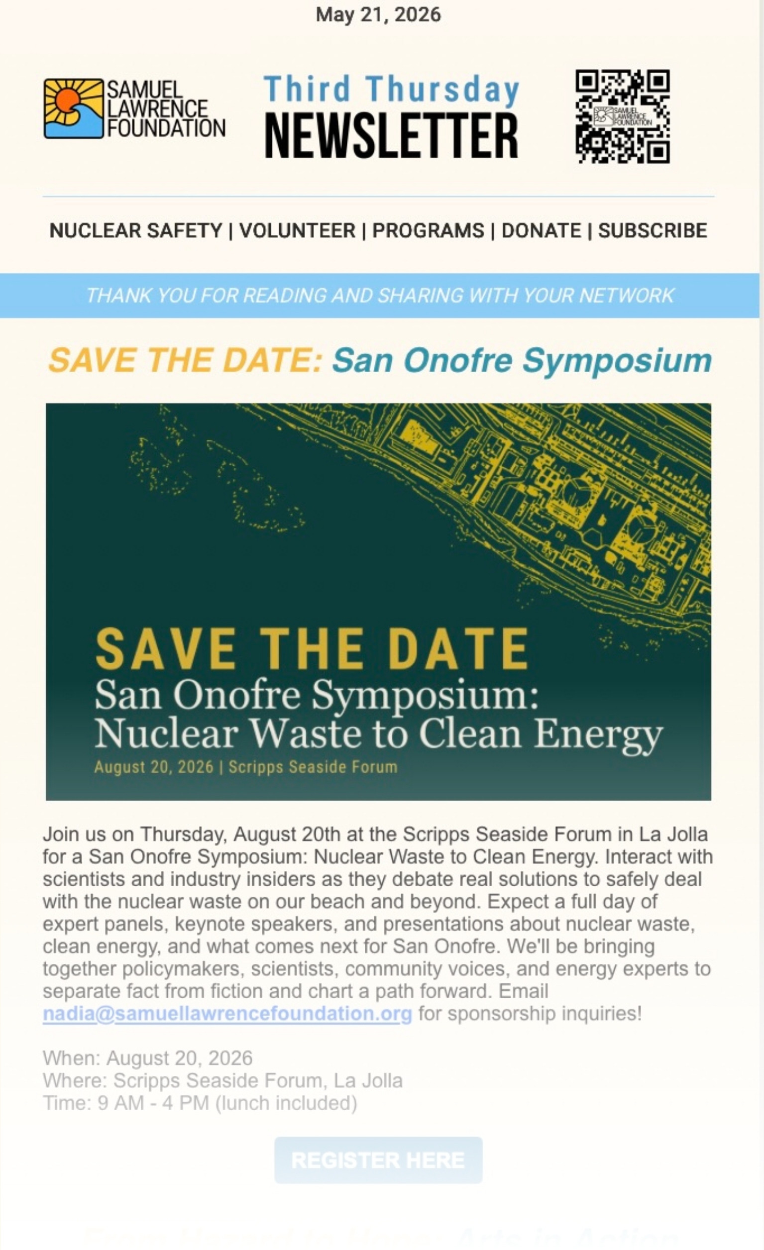 May 2026 newsletter cover