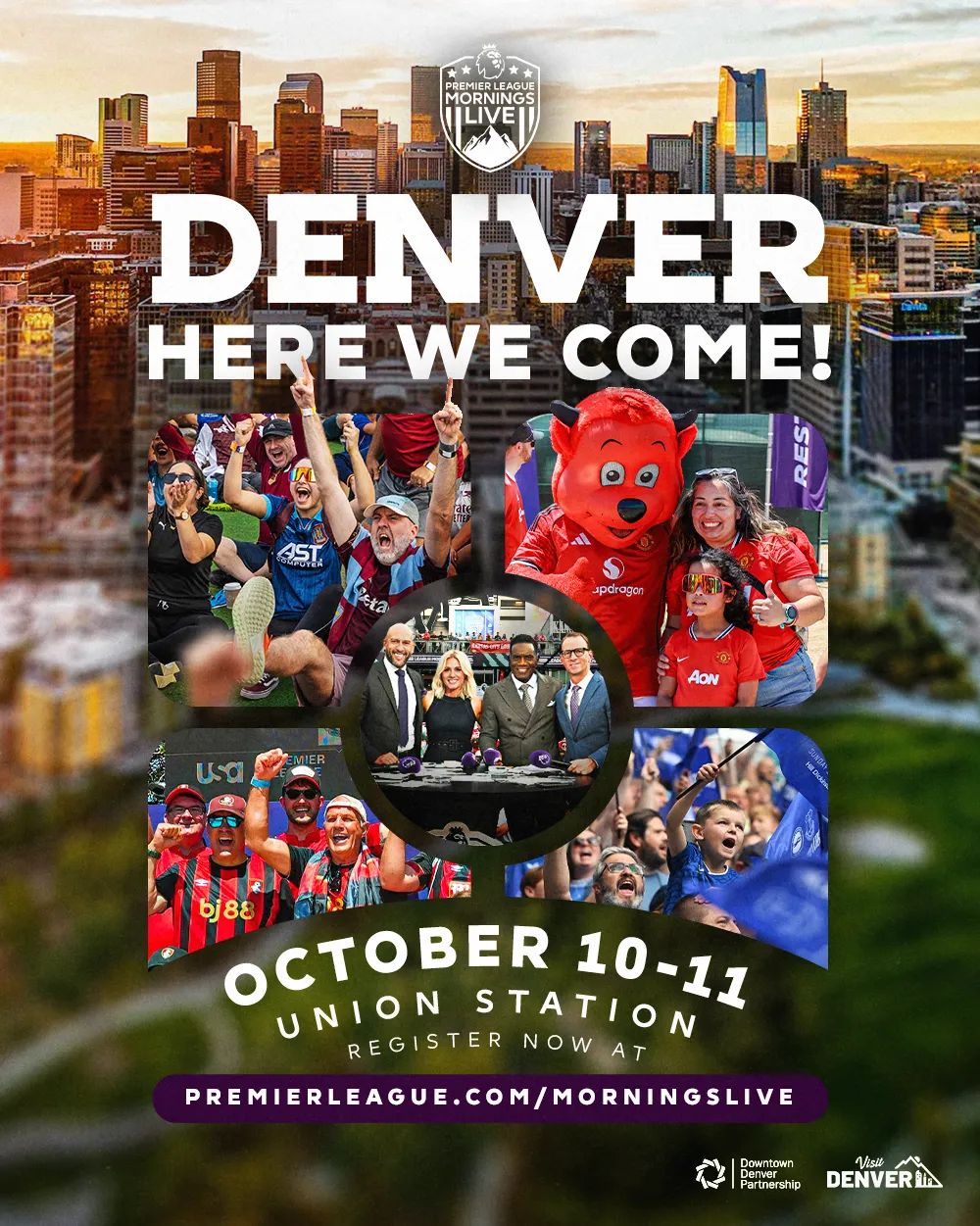 Map of the U.S with the text "Premier League is going coast to coast for the kick off. RSVP now at: premierleague.com/en/coast-to-coast"