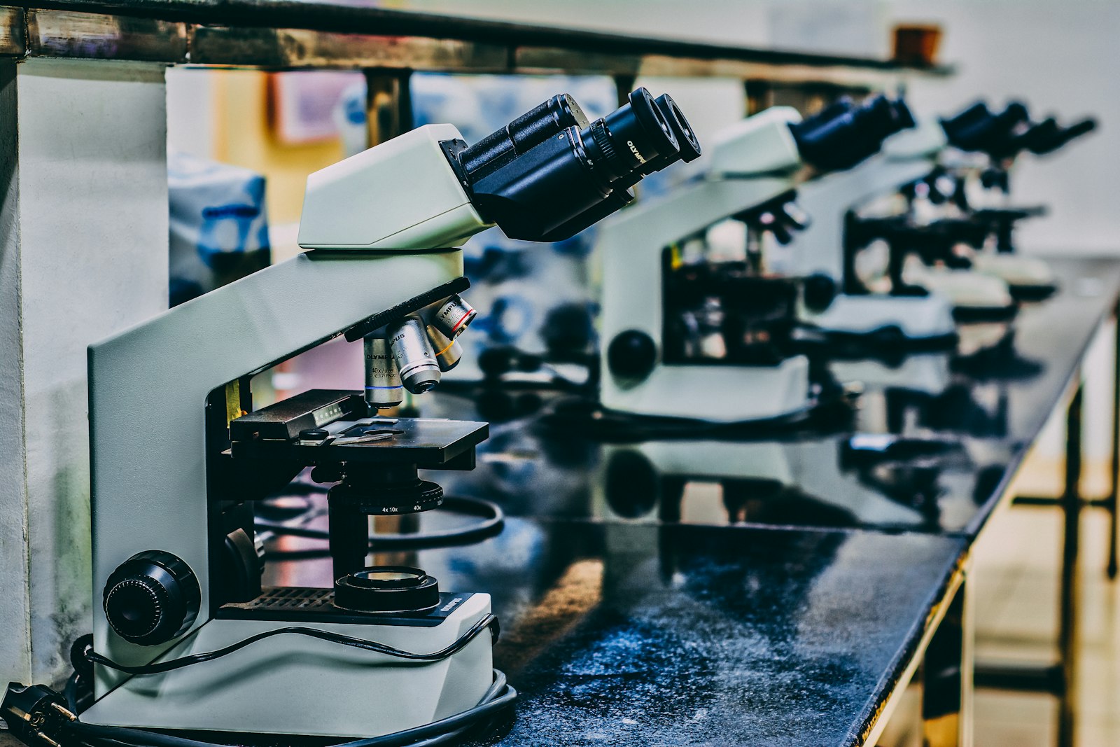 Microscope in a medical laboratory · illustrative photo